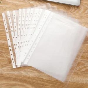 Punched File Sleeves A4 – PVC Sheet Protectors (1 Pc & Pack of 100 Pcs)