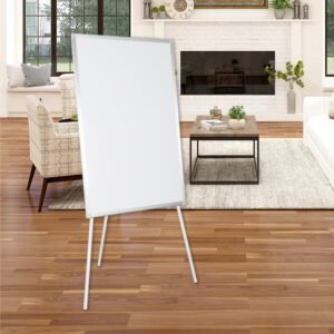 Height Adjustable Mobile Flip Chart Stand – Portable Whiteboard Easel for Office & Classroom