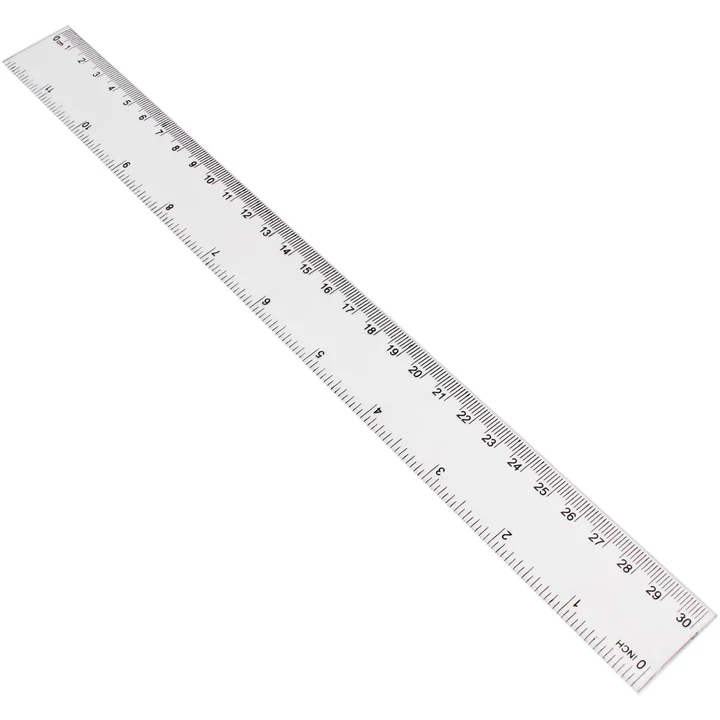30 cm Plastic Ruler – Durable Clear Measuring Tool for School & Office